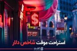 استراحت موقت شاخص دلار