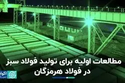 مطالعات اولیه برای تولید فولاد سبز آغاز شد 