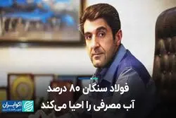 فولاد سنگان 80 درصد آب مصرفی را احیا می‌کند 
