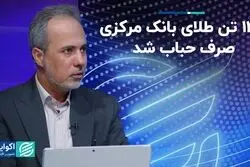 120 تن طلای بانک مرکزی صرف حباب شد