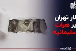 دلار تهران زیر هرات و سلیمانیه