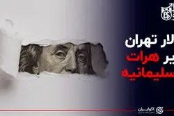 دلار تهران زیر هرات و سلیمانیه