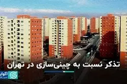تذکر نسبت به چینی‌سازی در تهران