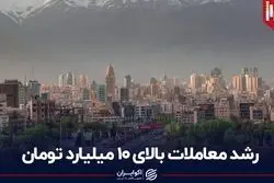 رشد معاملات واحدهای بالای 10 میلیارد تومان