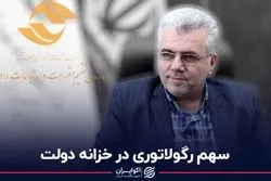 سهم رگولاتوری در خزانه دولت