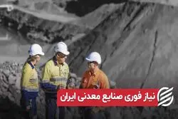 نیاز فوری صنایع معدنی ایران