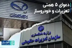 دعوای ۵ همتی تعزیرات و خودروساز