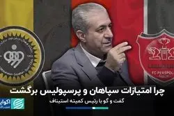چرا امتیازات سپاهان و پرسپولیس برگشت/ گفت و گو با رئیس کمیته استیناف
