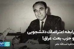 رابطه اعتراضات دانشجویی و حزب بعث عراق!