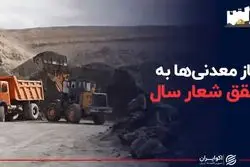 نیاز معدنی ها به تحقق شعار سال