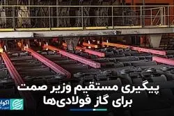 برای حل مشکل گاز فولادی‌ها وزیر صمت وارد عمل شد