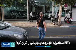 «آقا اسماعیل» خودروهای وارداتی را گران کرد!