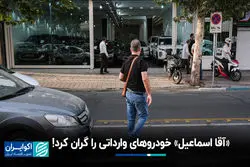 «آقا اسماعیل» خودروهای وارداتی را گران کرد!