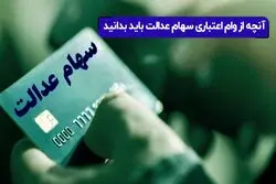 آنچه از وام اعتباری سهام عدالت باید بدانید

