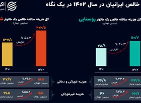 هزینه زندگی ایرانیان در 1402 چقدر بالا رفت؟