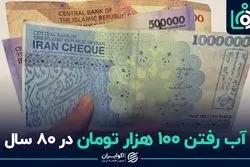 آب رفتن ۱۰۰ هزار تومان در ۸۰ سال