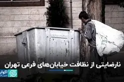 نارضایتی از نظافت خیابان‌های فرعی تهران