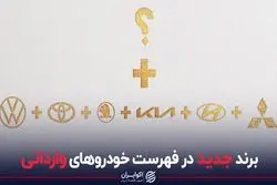 برند جدید در فهرست خودروهای وارداتی