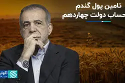 پول گندم تامین شد اما از حساب دولت چهاردهم