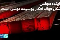 نماینده مجلس: مشکل فولاد افکار پوسیده دولتی است