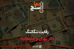 رقابت تنگاتنگ دلار تهران و سلیمانیه