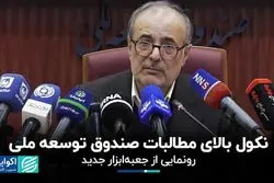 نکول بالای مطالبات صندوق توسعه ملی