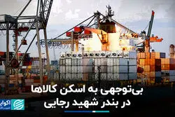  بی‌توجهی به اسکن کالاها در بندر شهید رجایی+ فیلم