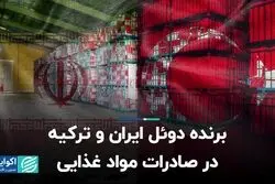 برنده دوئل ایران و ترکیه در صادرات مواد غذایی