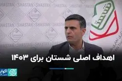  اهداف اصلی شستان برای ۱۴۰۳