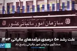  سخنگوی سازمان امور مالیاتی پاسخ داد/ علت رشد 50درصدی درآمدهای مالیاتی 1403   