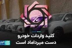 کلید واردات خودرو دست میرداماد است 