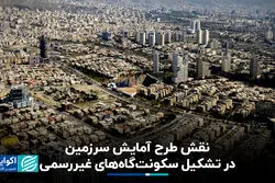 نقش طرح آمایش سرزمین در تشکیل سکونت‌گاه‌های غیررسمی