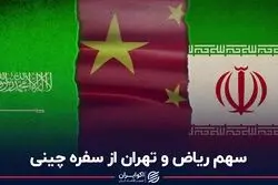 سهم ریاض و تهران از سفره چینى