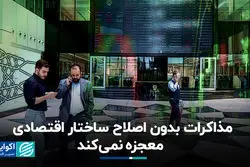 مذاکرات بدون اصلاح ساختار اقتصاده معجزه نمی‌کند