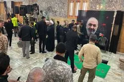 برگزاری مراسم تشییع شهید سلامی و شانه‌ئی در شهر ری