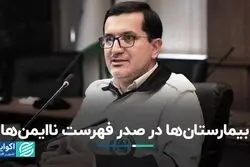 بیمارستان‌ها درصدر فهرست ناایمن‌ها