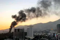 ببینید/ ویدیویی از آتش‌سوزی شدید در جاده خاوران