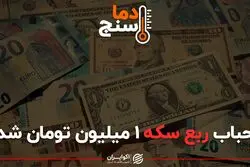 حباب ربع سکه ۱ میلیون تومان شد