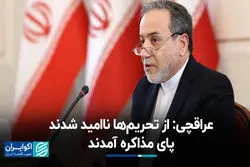 عراقچی: از تحریم‌ها ناامید شدند پای مذاکره آمدند