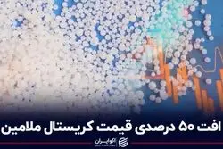 افت 50 درصدی قیمت کریستال ملامین