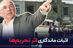 اثبات ماندگاری اثر تحریم ها