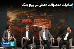 صادرات محصولات معدنی در پیچ جنگ