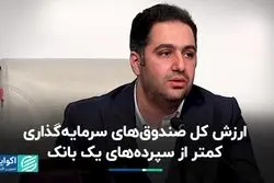 ارزش کل صندوق‌های سرمایه‌گذاری کمتر از سپرده‌های یک بانک