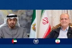 تماس تلفنی پزشکیان با رئیس دولت امارات؛ تاکید دو طرف بر توسعه روابط 