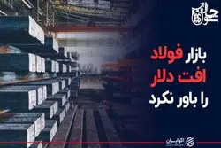 بازار فولاد افت دلار را باور نکرد