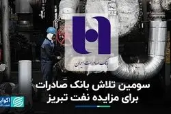 مزایده بانک صادرات برای نفت تبریز