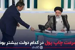 سرعت چاپ پول در کدام دولت بیشتر بود؟