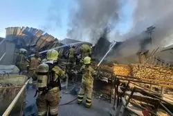 آتش‌سوزی گسترده در جنوب تهران

