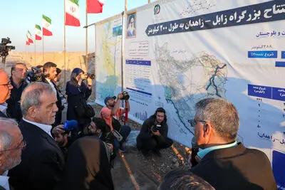 افتتاح بزرگراه زابل-زاهدان با حضور رئیس جمهور در سیستان و بلوچستان