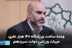 وعده ساخت ورزشگاه 120 هزار نفری؛میراث ورزشی دولت سیزدهم